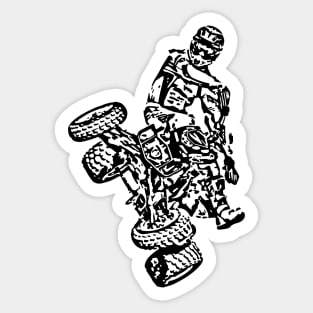 Quad Freestyle Sketch Art Sticker